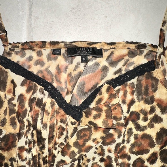 Guess Animal Print Spaghetti Strap Top - Picture 2 of 5